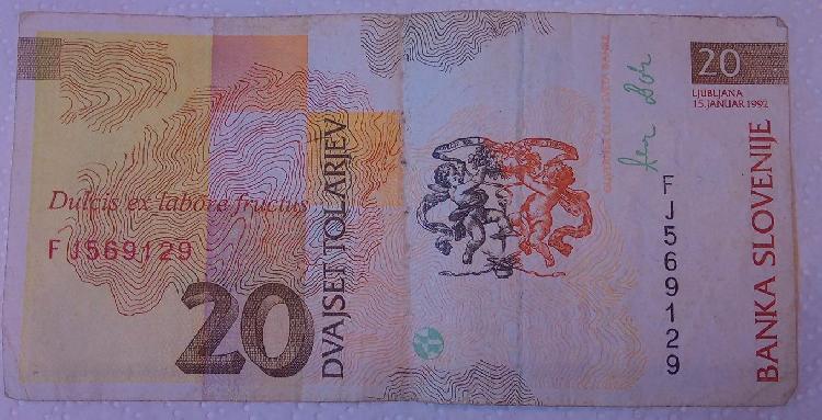 Denar 20 tolarjev-spletnedrazbe.si